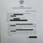 Skan wyroku sądowego.