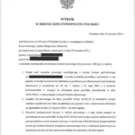 Skan wyroku sądowego.