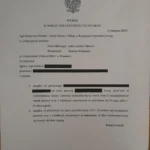 Skan wyroku sądowego.